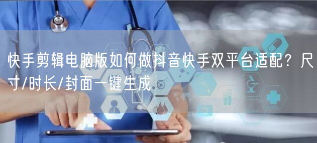 快手剪辑电脑版如何做抖音快手双平台适配？尺寸/时长/封面一键生成