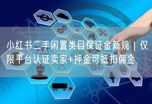 小红书二手闲置类目保证金新规｜仅限平台认证卖家+押金可抵扣佣金