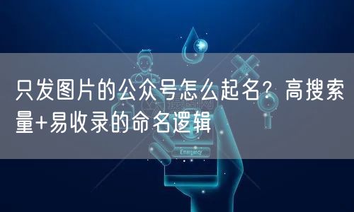 只发图片的公众号怎么起名？高搜索量+易收录的命名逻辑
